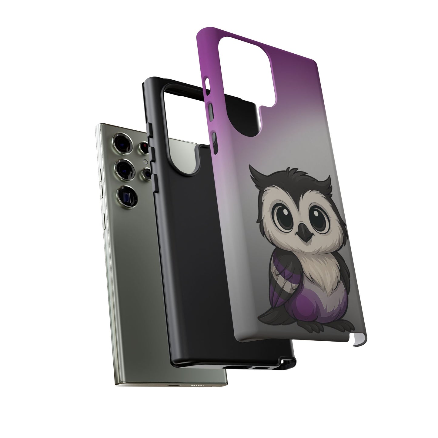 "ace-wise" – asexual pride owl android tough phone case