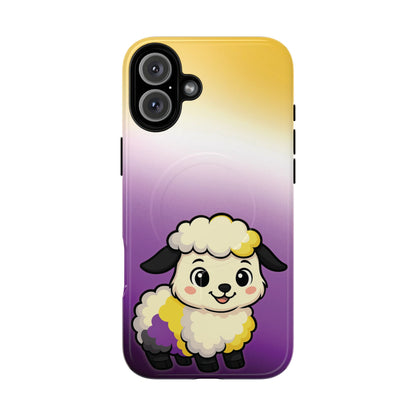 "NonbiBaaary" – Nonbinary Pride Sheep MagSafe® iPhone Tough Case
