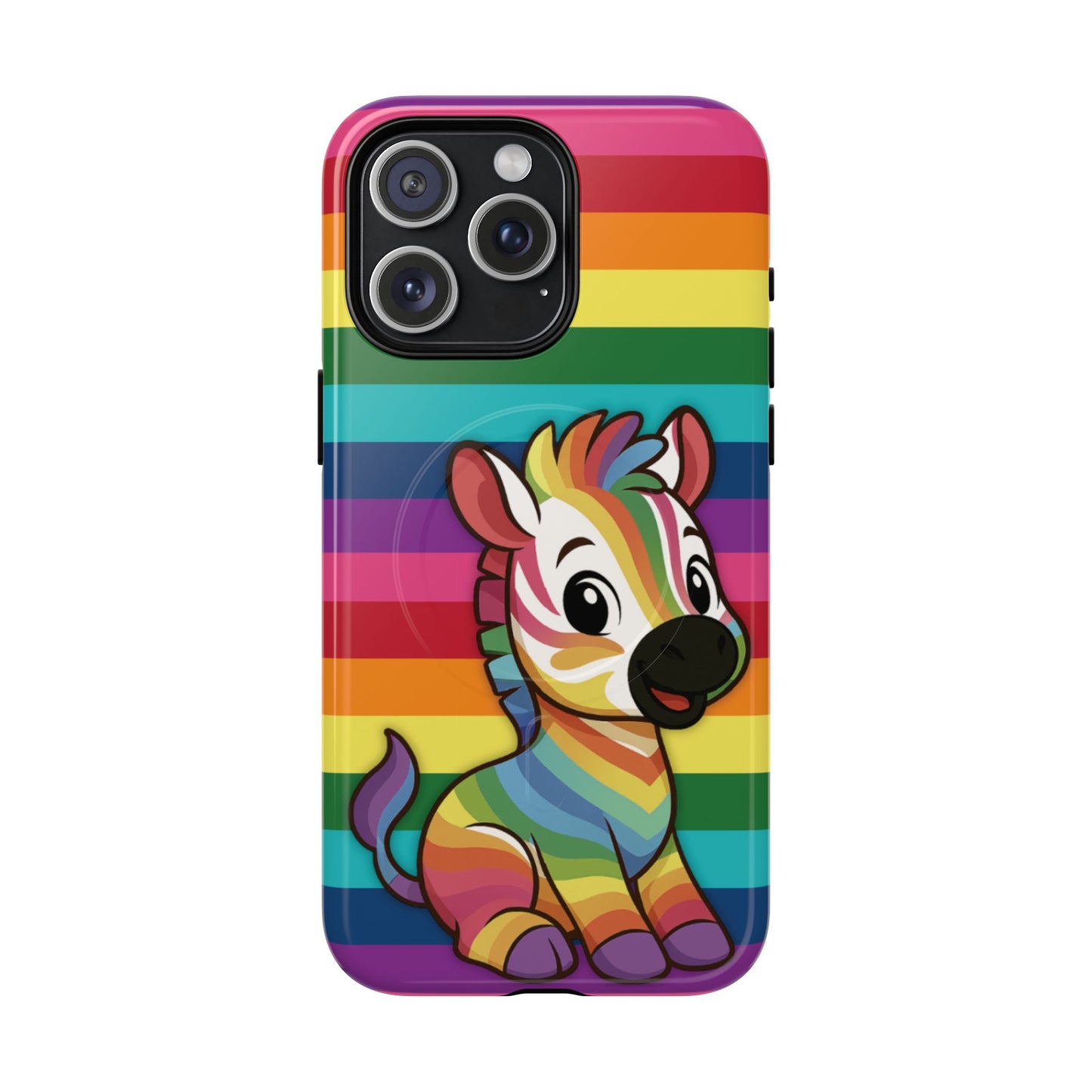 "zee the o.g." – original rainbow pride zebra magsafe® iphone tough case
