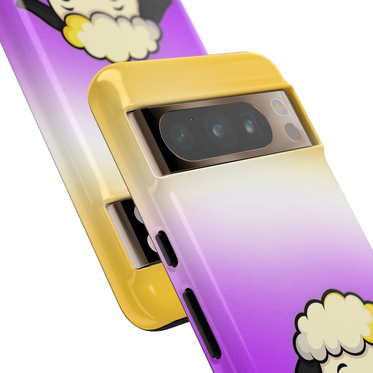 "nonbibaaary" – nonbinary pride sheep android tough phone case