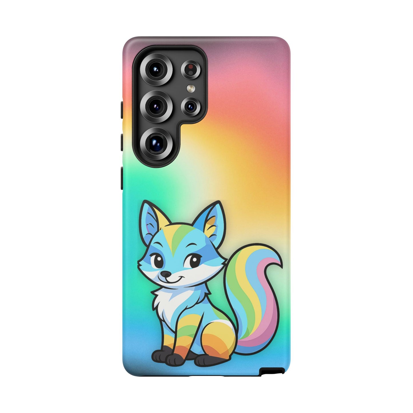 "queer as a fox" – queer pride fox android tough phone case