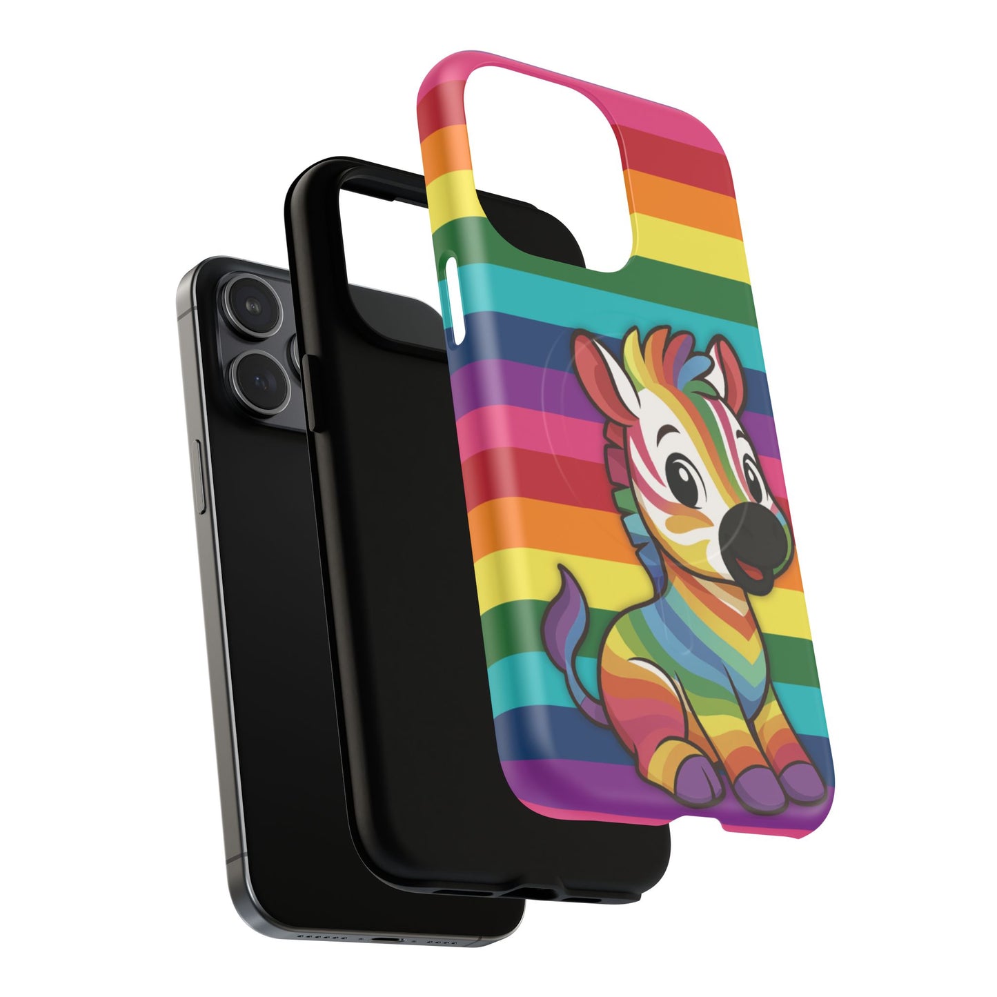 "zee the o.g." – original rainbow pride zebra magsafe® iphone tough case