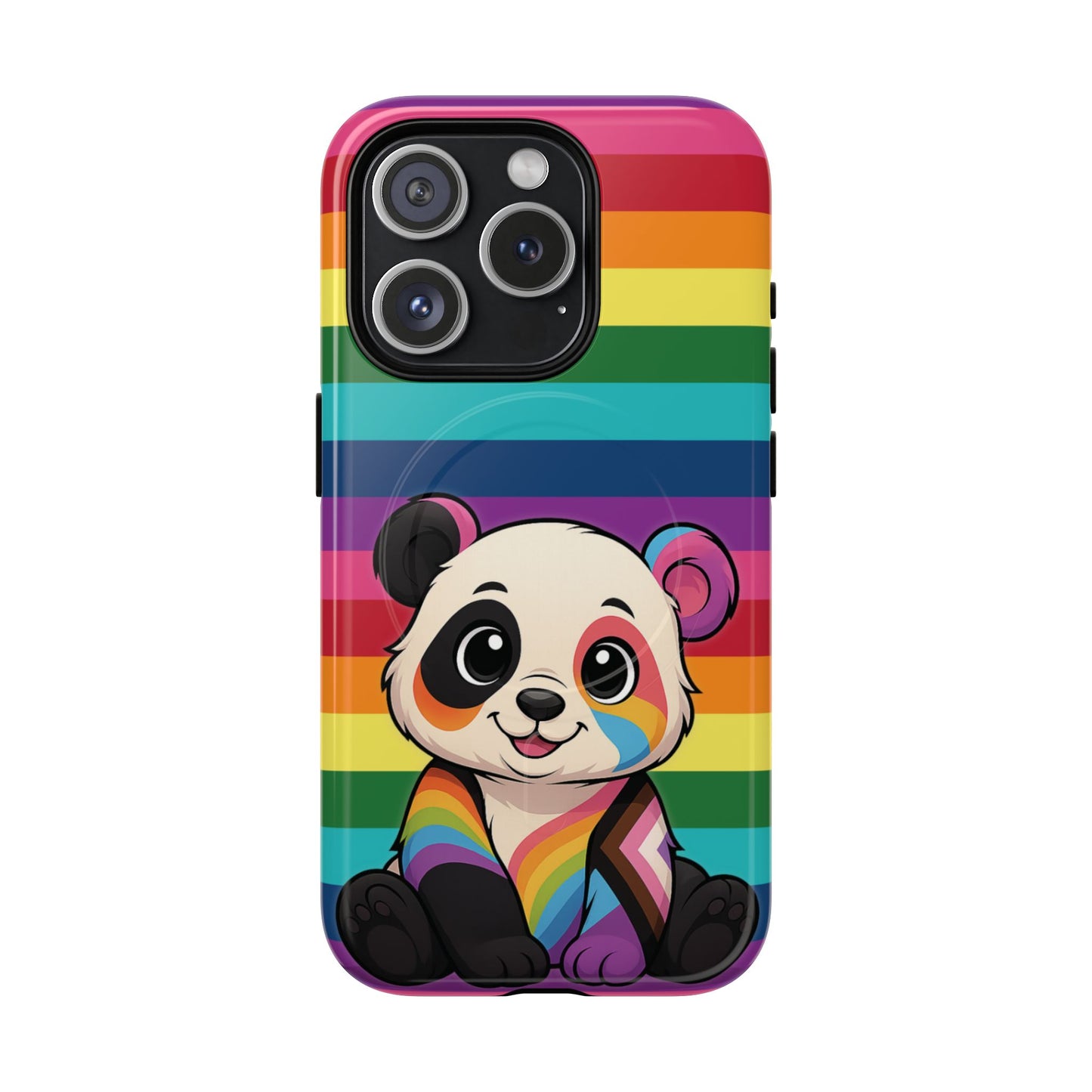 "pridecub" – progress + rainbow pride panda magsafe® iphone tough case