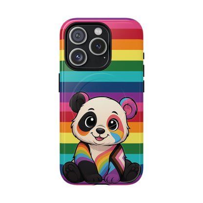 "PrideCub" – Progress + Rainbow Pride Panda MagSafe® iPhone Tough Case