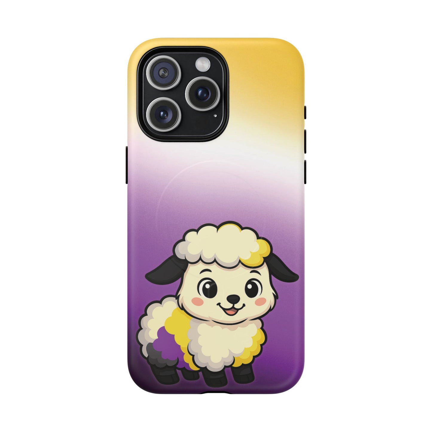 "nonbibaaary" – nonbinary pride sheep magsafe® iphone tough case