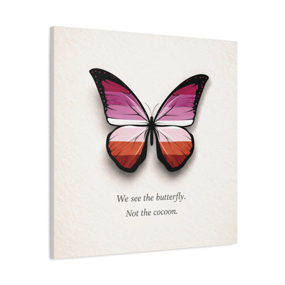 Lesbian Pride Butterfly | Metamorphosis Series Canvas Wall Art