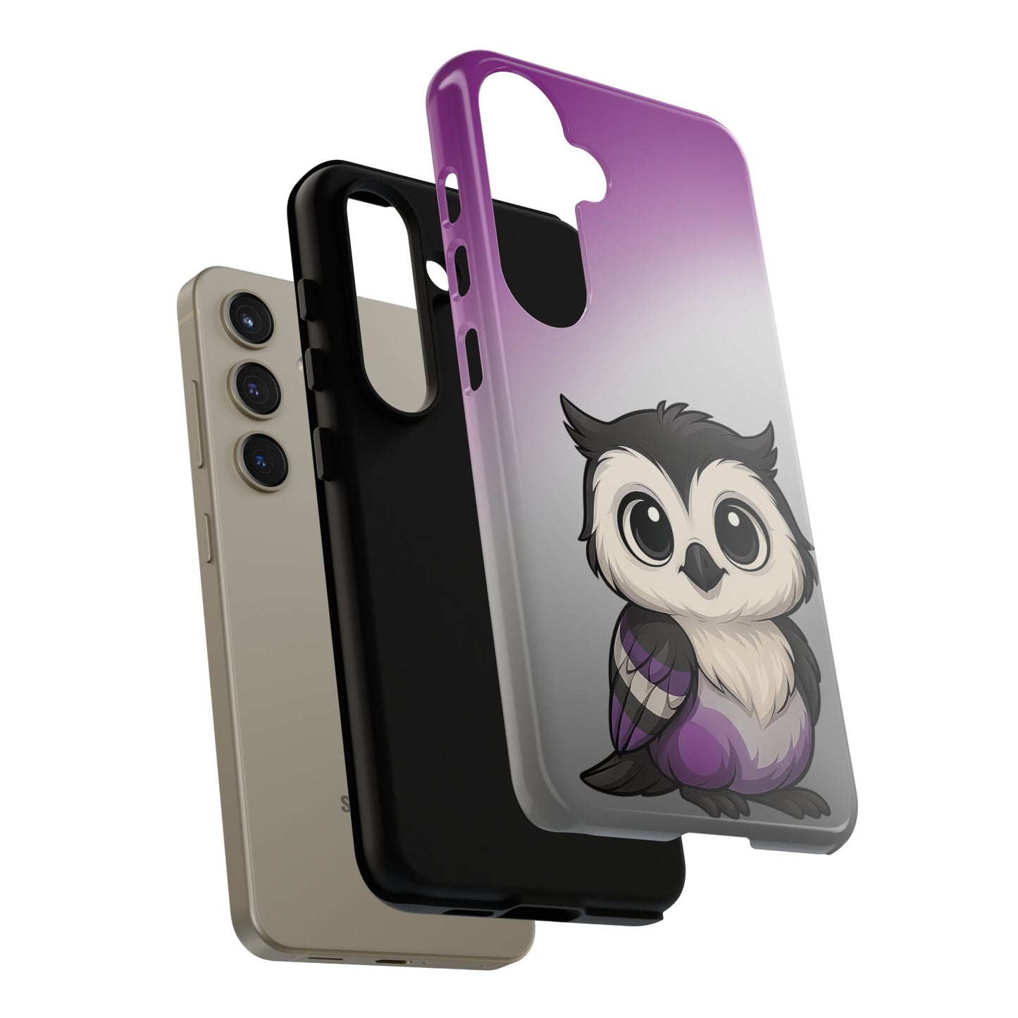"ace-wise" – asexual pride owl android tough phone case
