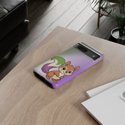 "Queeriosity"– Genderqueer Squirrel Pride Android Tough Phone Case