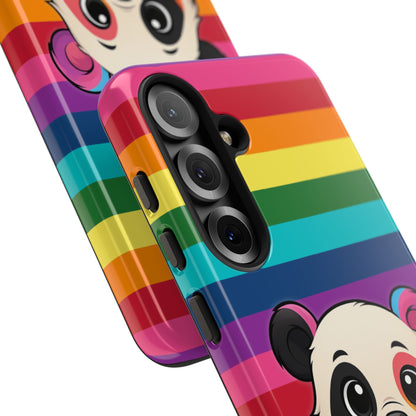 "PrideCub" – Progress + Rainbow Pride Panda Android Tough Phone Case