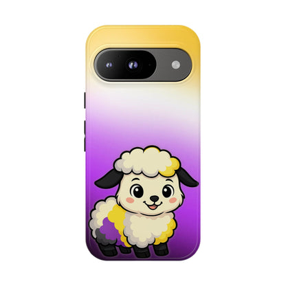 "NonbiBaaary" – Nonbinary Pride Sheep Android Tough Phone Case