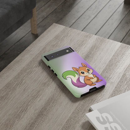 "Queeriosity"– Genderqueer Squirrel Pride Android Tough Phone Case
