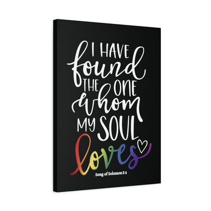 My Soul Loves | Song of Solomon 8:4 | LGBTQ Christian Pride Canvas Wall Art