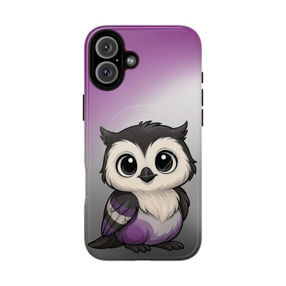 "Ace-Wise" – Asexual Pride Owl MagSafe® iPhone Tough Case
