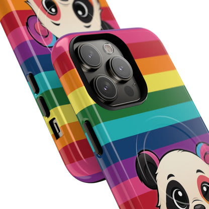 "PrideCub" – Progress + Rainbow Pride Panda MagSafe® iPhone Tough Case