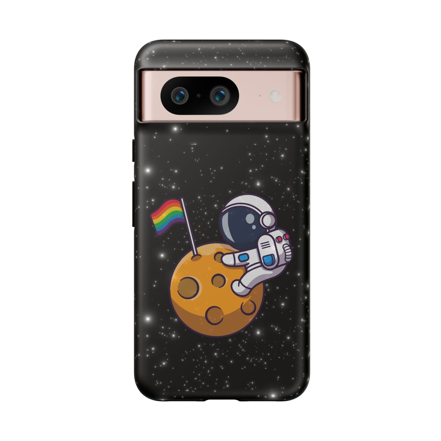 "cosmic queer" lgbtqia+ android astronaut tough phone case