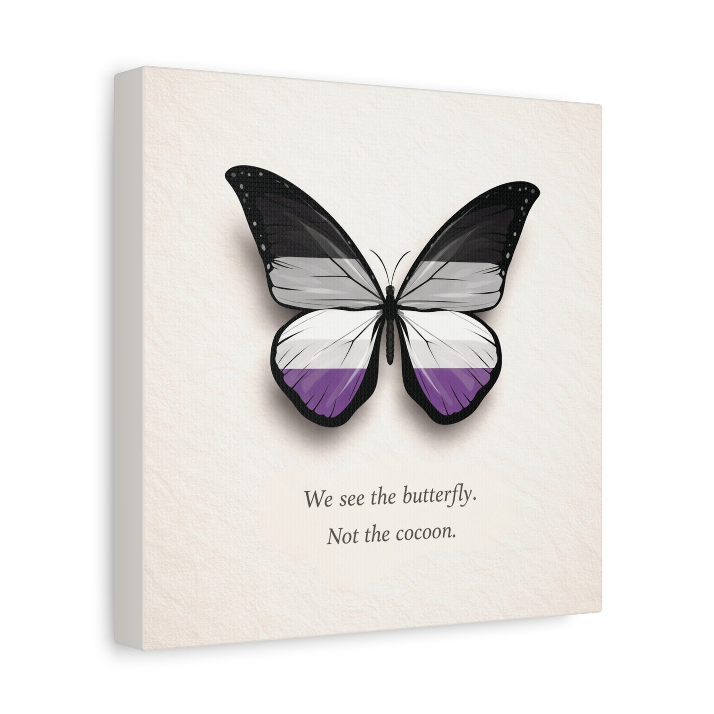 asexual pride butterfly | metamorphosis series canvas wall art