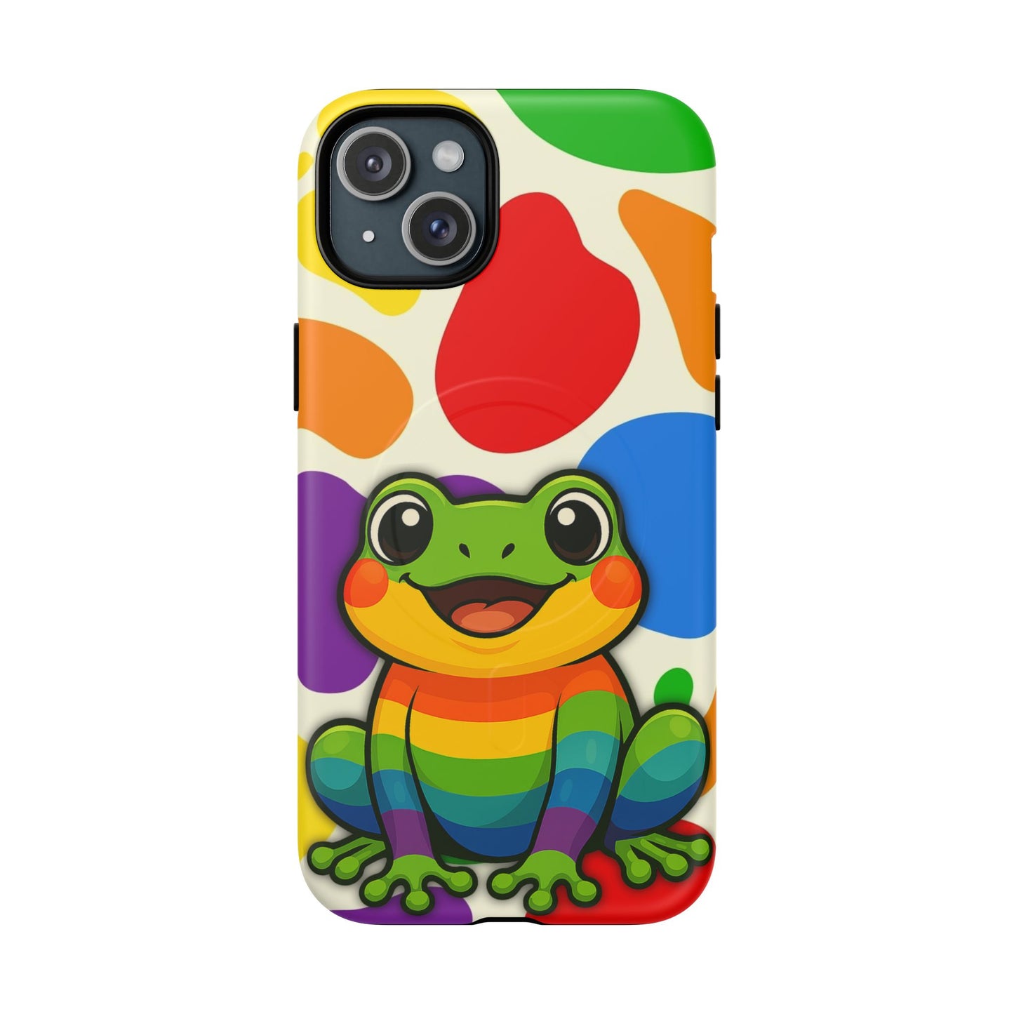 "rainbow ribbit" - lgbtqia+ pride frog magsafe® iphone tough case