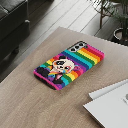 "PrideCub" – Progress + Rainbow Pride Panda Android Tough Phone Case
