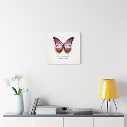 Lesbian Pride Butterfly | Metamorphosis Series Canvas Wall Art