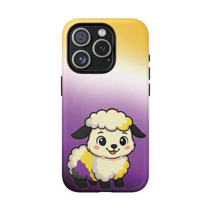 "NonbiBaaary" – Nonbinary Pride Sheep MagSafe® iPhone Tough Case