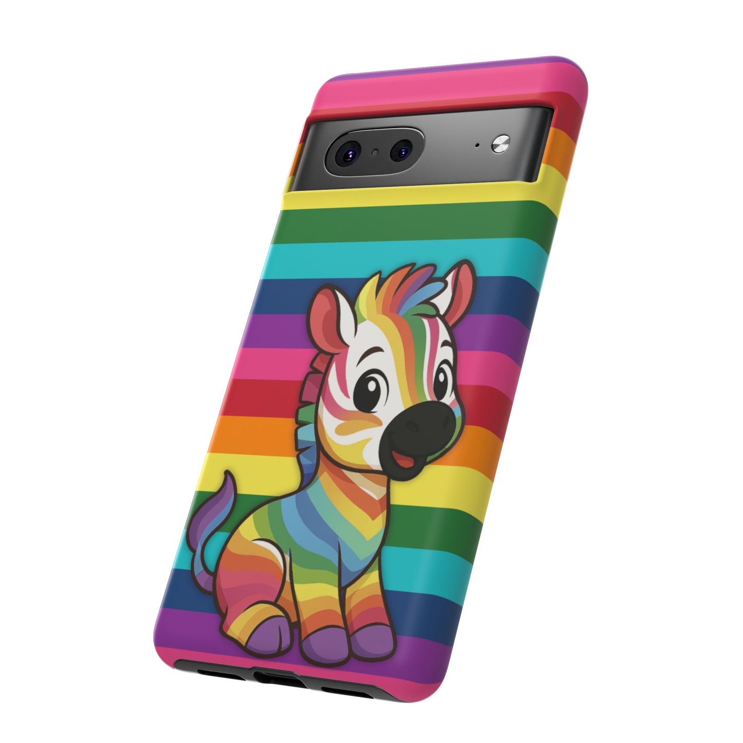 "zee the o.g." – original rainbow pride zebra android tough phone case