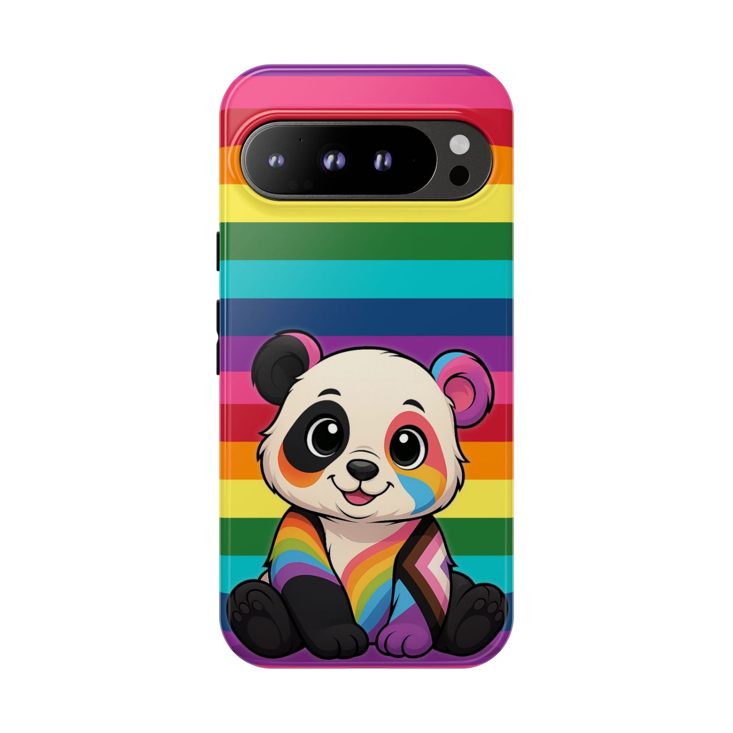 "pridecub" – progress + rainbow pride panda android tough phone case