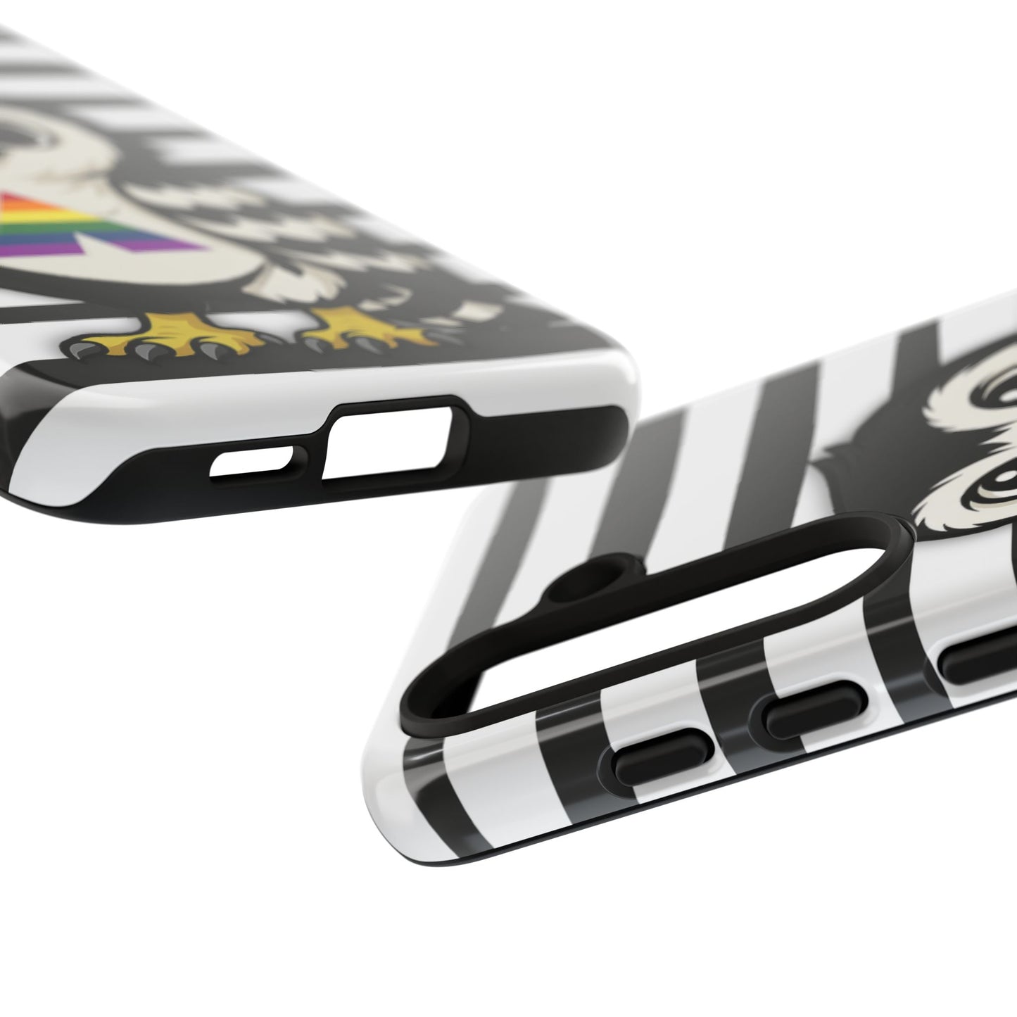 "fly with pride" – lgbtqia+ ally pride hawk android tough phone case