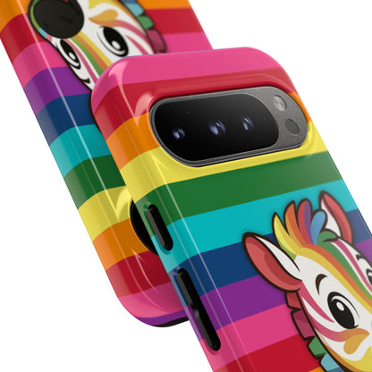 "Zee the O.G." – Original Rainbow Pride Zebra Android Tough Phone Case