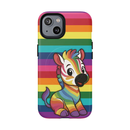 "Zee the O.G." – Original Rainbow Pride Zebra MagSafe® iPhone Tough Case