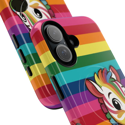"Zee the O.G." – Original Rainbow Pride Zebra MagSafe® iPhone Tough Case