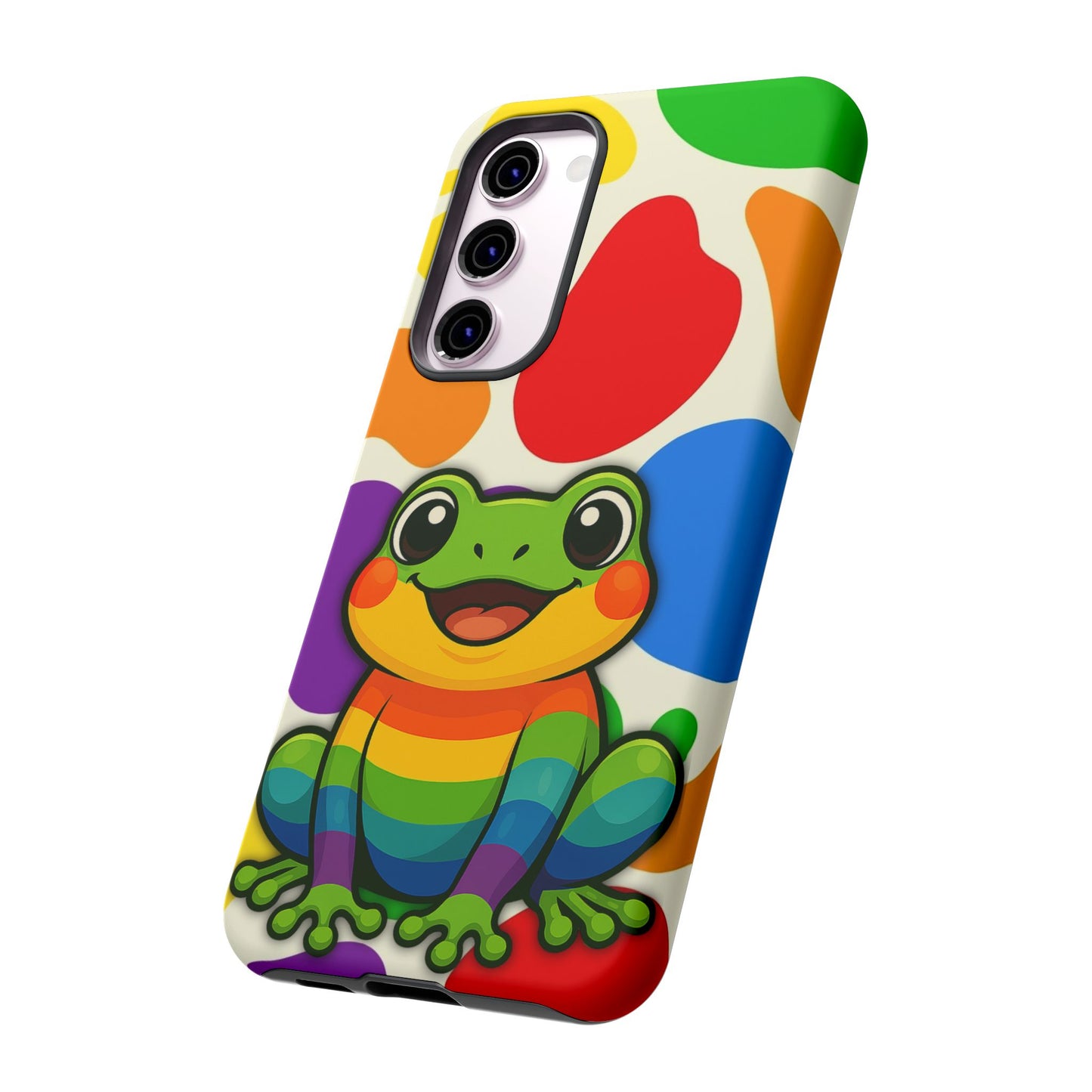 "rainbow ribbit" - lgbtqia+ pride frog android tough phone case