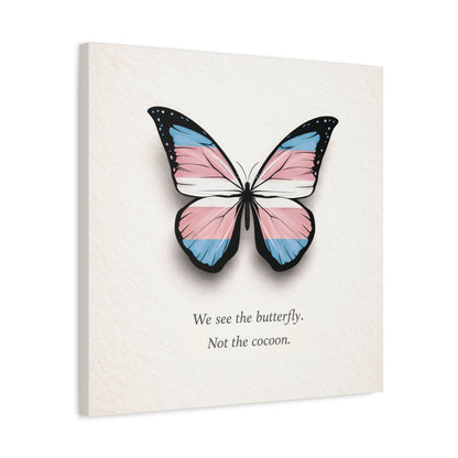 Trans Pride Butterfly | Metamorphosis Series Canvas Wall Art
