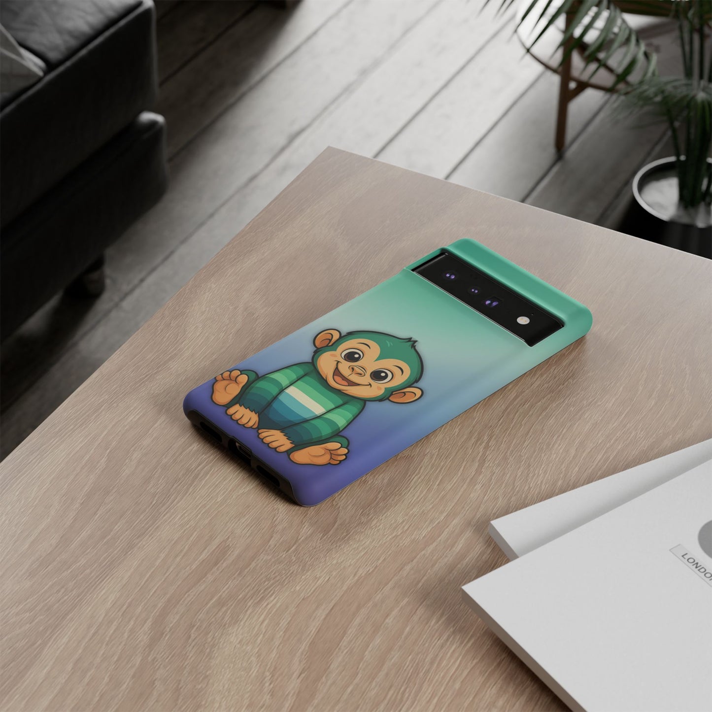 "monkey love" – gay [mlm] pride android tough phone case