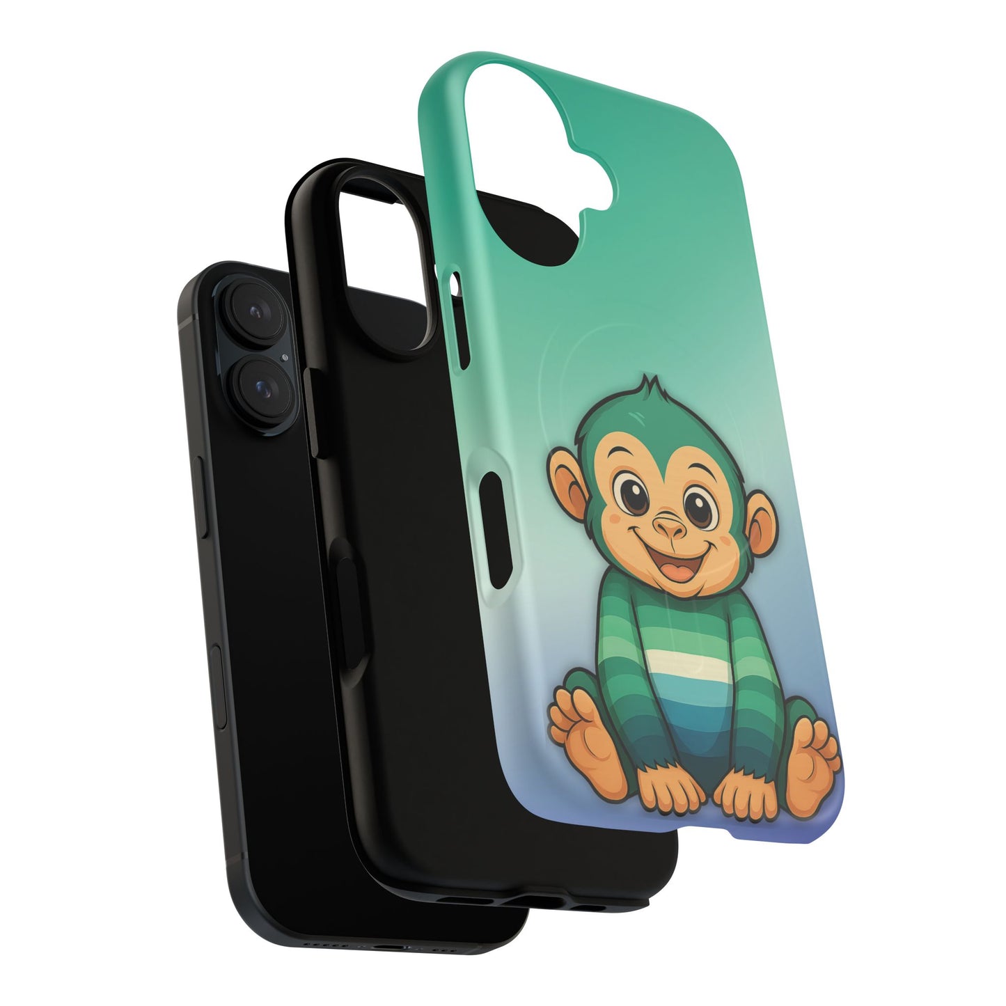 "monkey love" – gay [mlm] pride monkey magsafe® iphone tough case