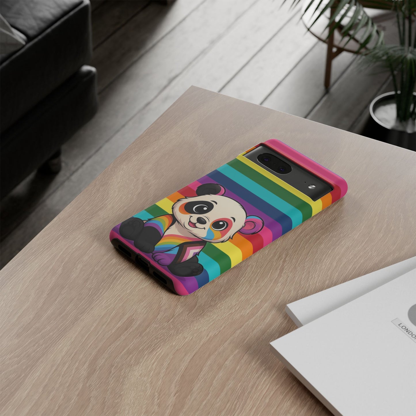 "pridecub" – progress + rainbow pride panda android tough phone case
