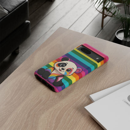 "PrideCub" – Progress + Rainbow Pride Panda Android Tough Phone Case