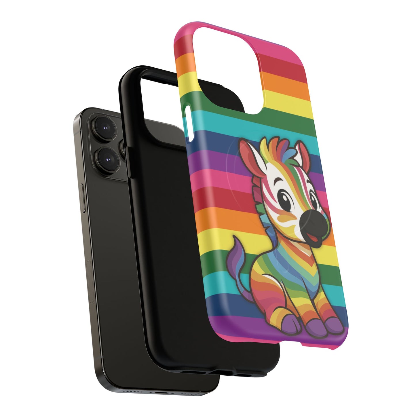 "zee the o.g." – original rainbow pride zebra magsafe® iphone tough case