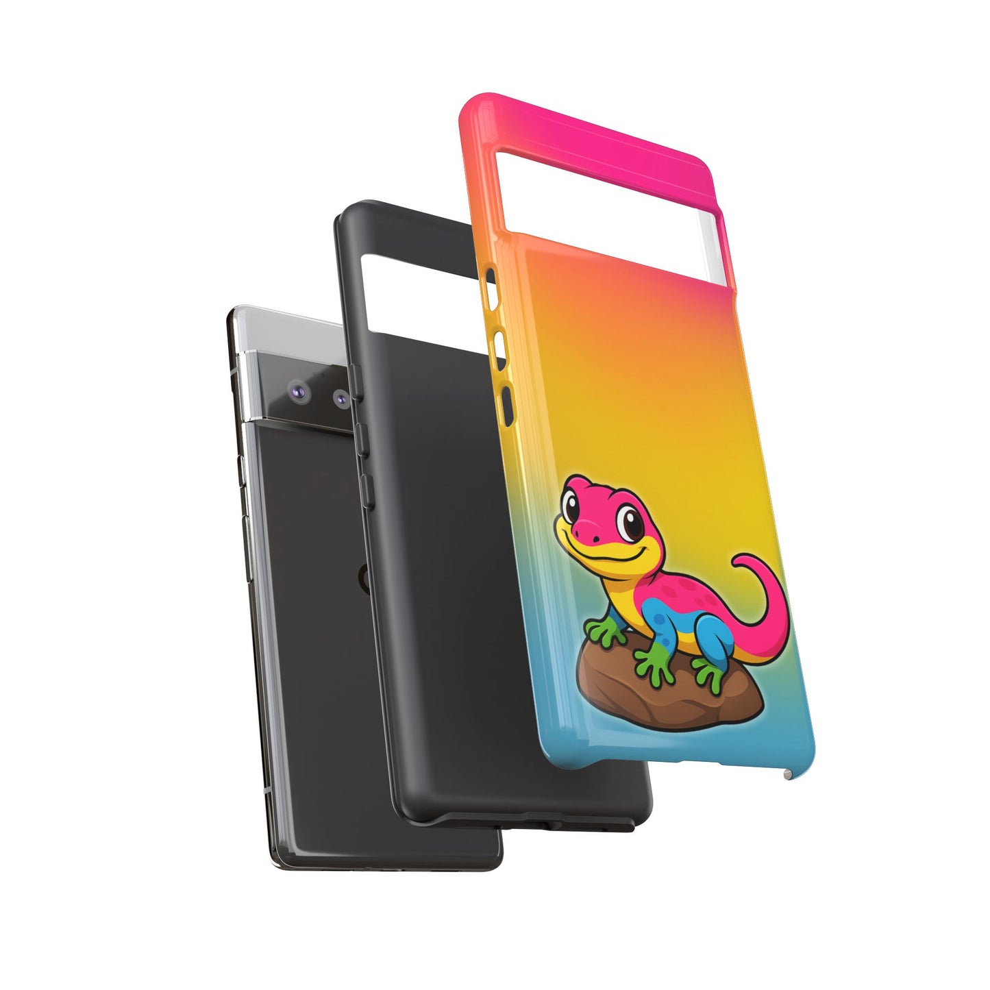 "pan-tastic voyage" – pansexual pride gecko android tough phone case