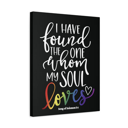 My Soul Loves | Song of Solomon 8:4 | LGBTQ Christian Pride Canvas Wall Art