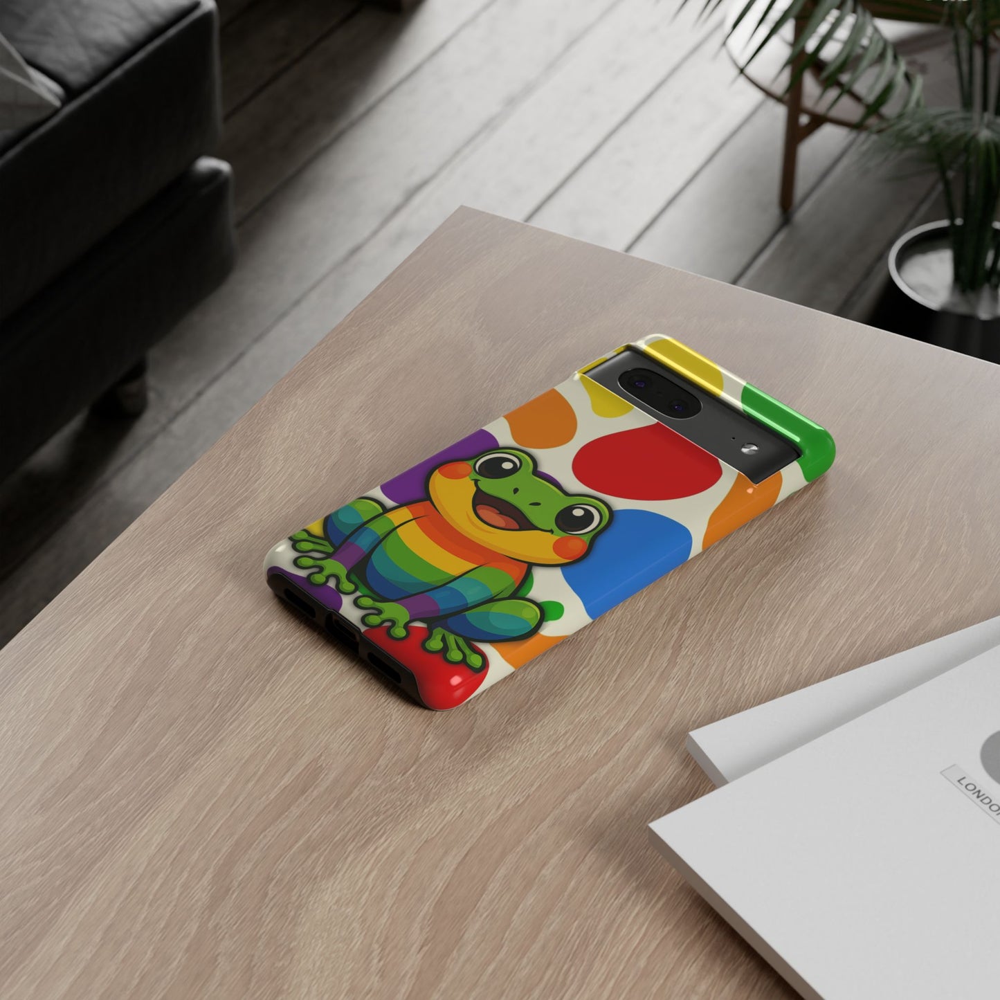 "rainbow ribbit" - lgbtqia+ pride frog android tough phone case