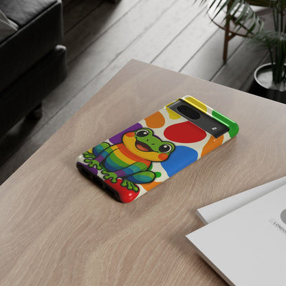 "Rainbow Ribbit" - LGBTQIA+ Pride Frog Android Tough Phone Case