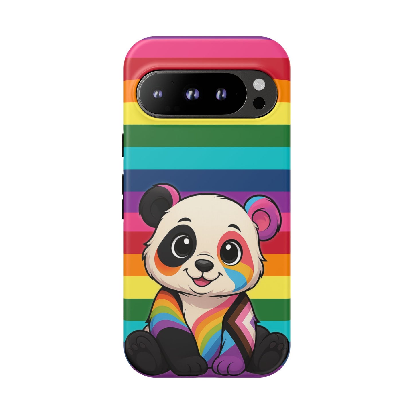 "pridecub" – progress + rainbow pride panda android tough phone case