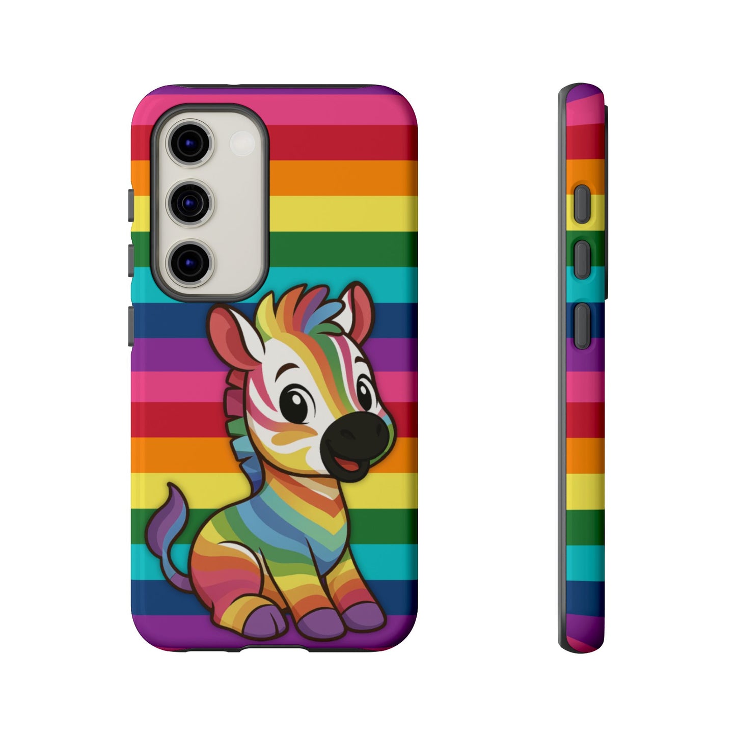 "zee the o.g." – original rainbow pride zebra android tough phone case