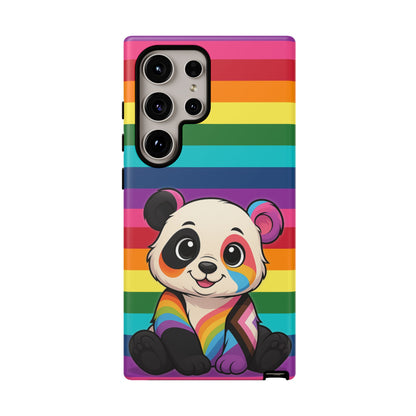 "PrideCub" – Progress + Rainbow Pride Panda Android Tough Phone Case