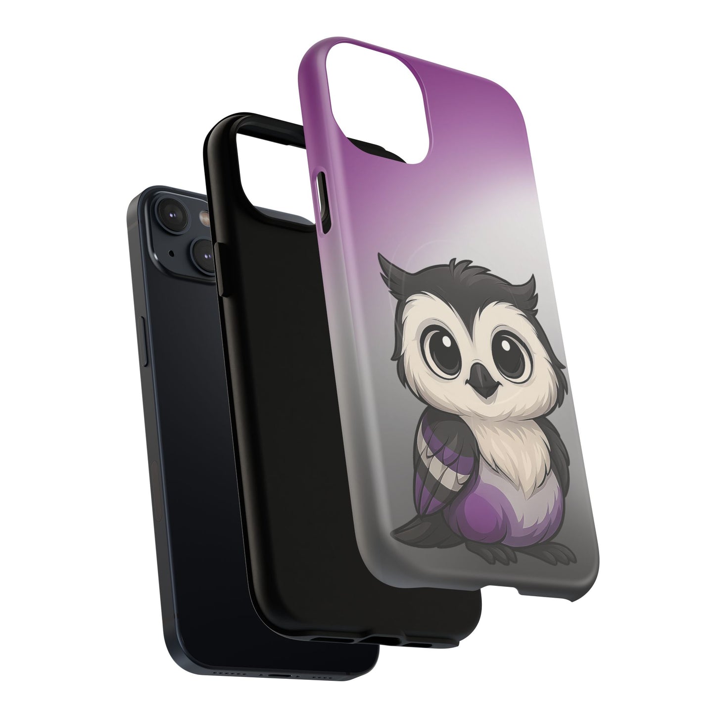 "ace-wise" – asexual pride owl magsafe® iphone tough case