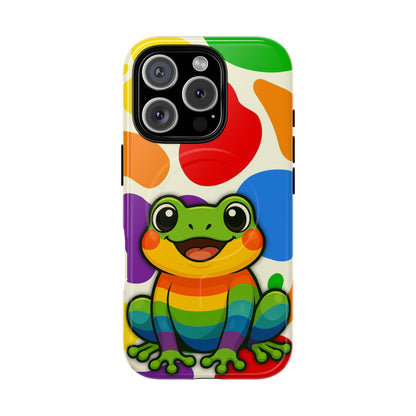 "Rainbow Ribbit" - LGBTQIA+ Pride Frog MagSafe® iPhone Tough Case