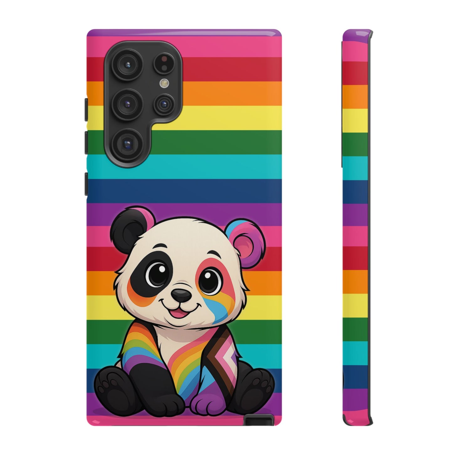 "pridecub" – progress + rainbow pride panda android tough phone case