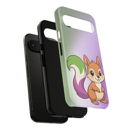 "Queeriosity"– Genderqueer Squirrel Pride Android Tough Phone Case