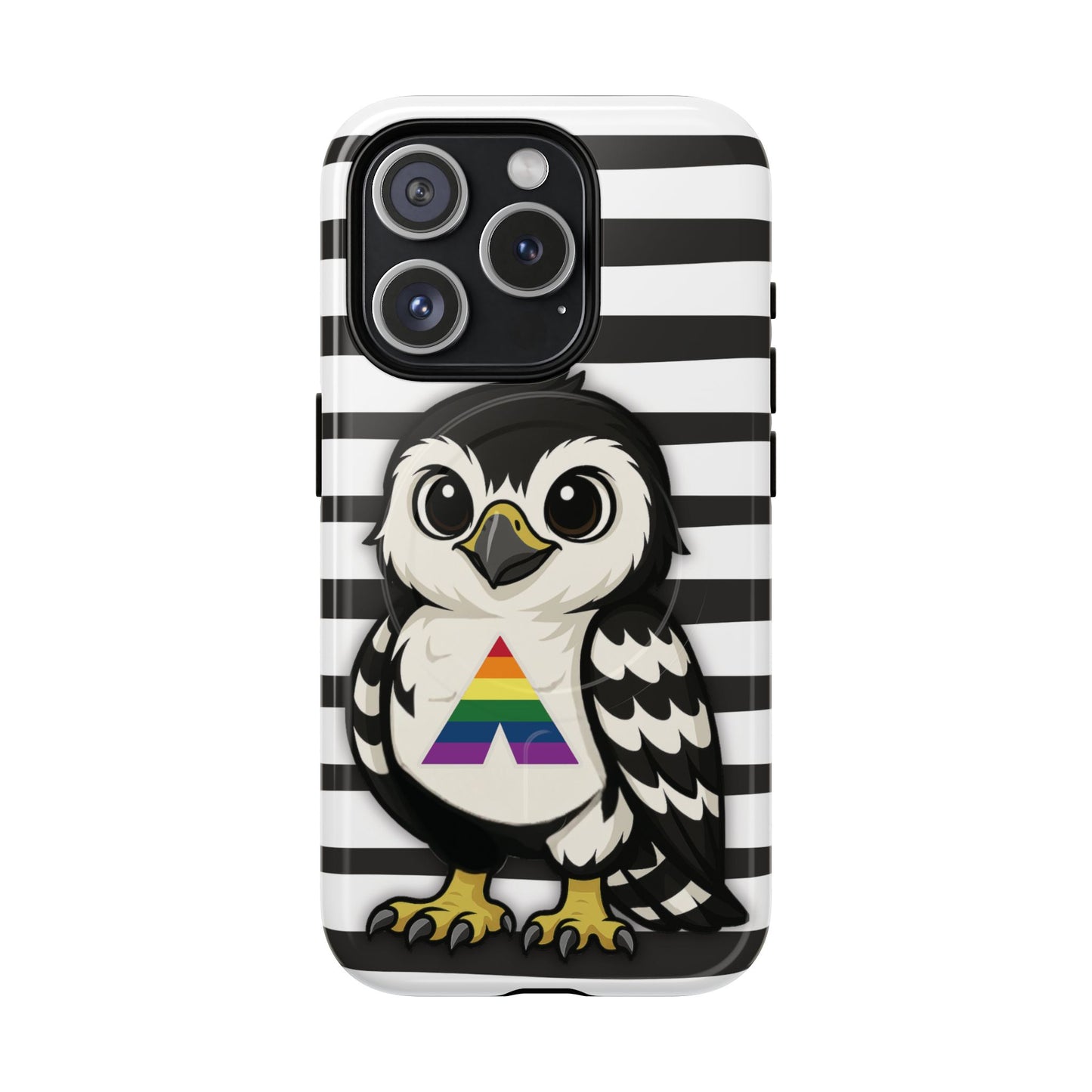 "fly with pride" – lgbtqia+ ally pride hawk magsafe® iphone tough case