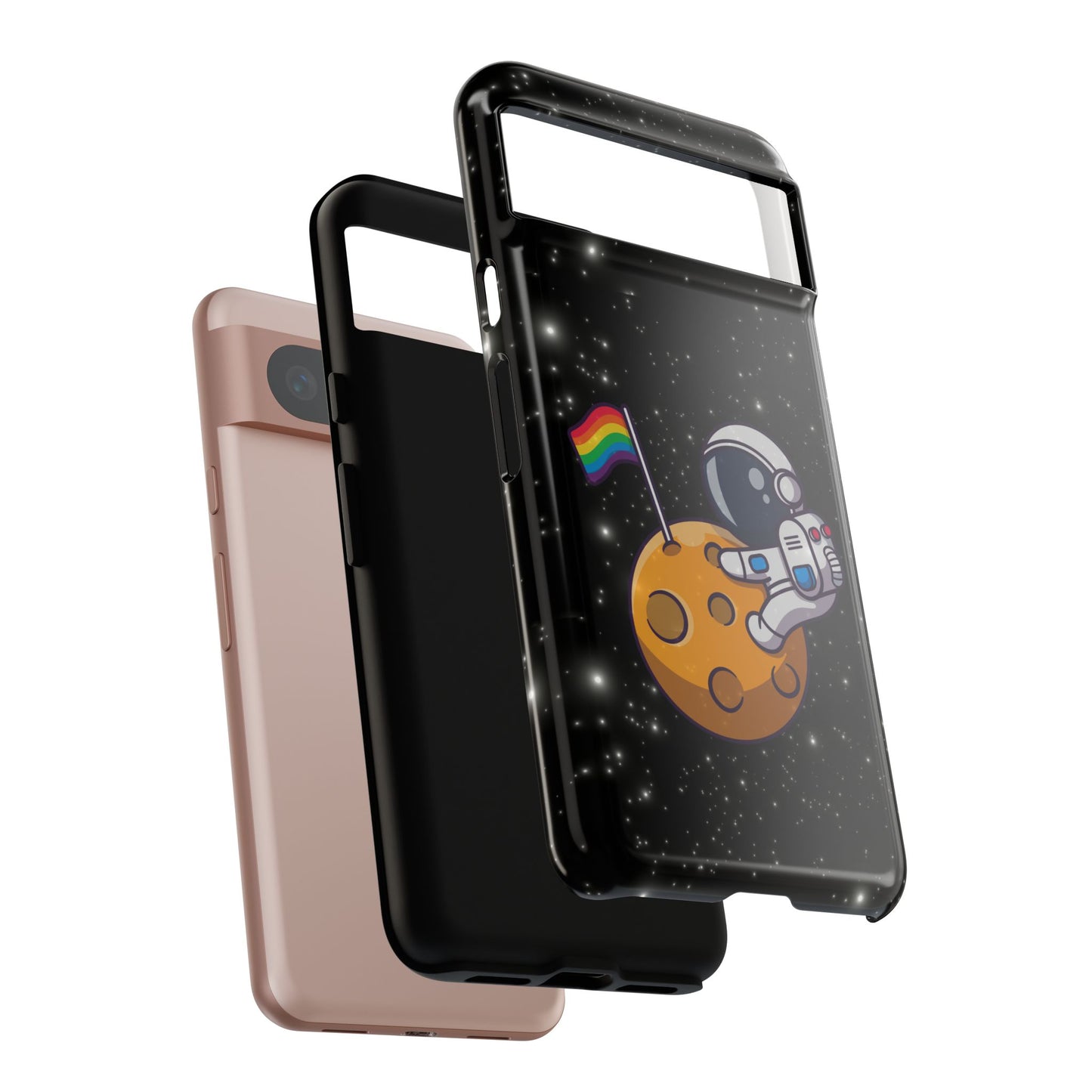 "cosmic queer" lgbtqia+ android astronaut tough phone case